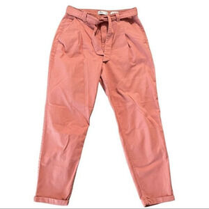 Hollister Ultra High Rise Paperbag‎ pants Size 13 Coral